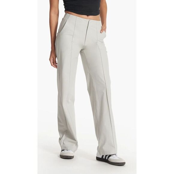 Vuori Women's Meta Wide-Leg Pleated Modern-Fit Trouser Pants LC7 Vapor Medium - Picture 1 of 9